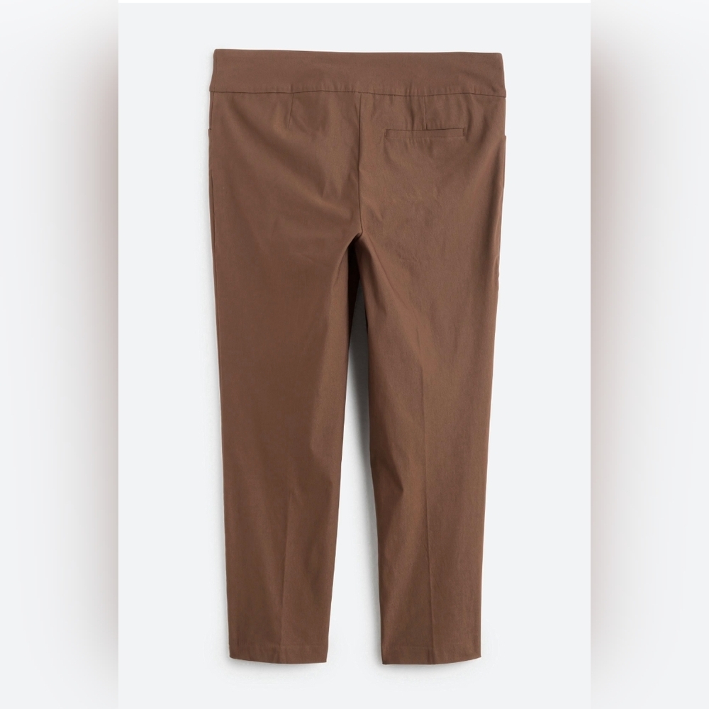 Tribal Fia High Rise Straight Pull On Brown Trouser